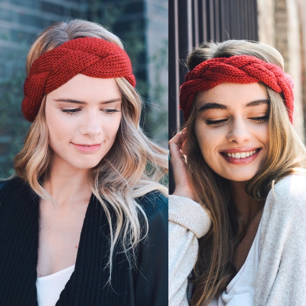 Braided Knit Headband - Picture 3 of 4